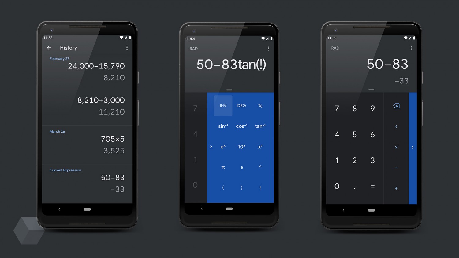 «Google Калькулятор» для Android получил тёмную тему