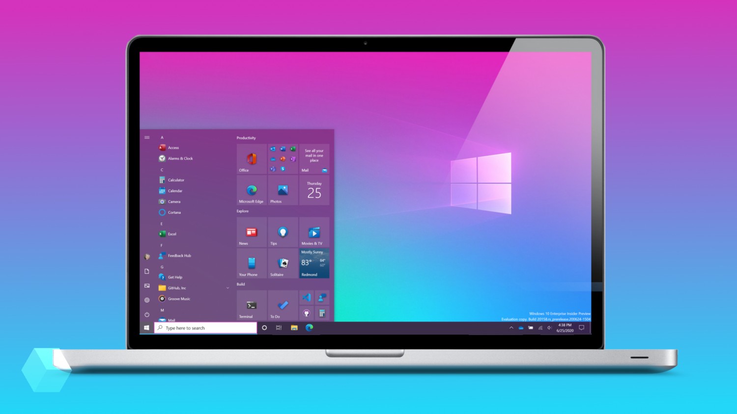 Microsoft представила новый дизайн панели «Пуск» в Windows 10