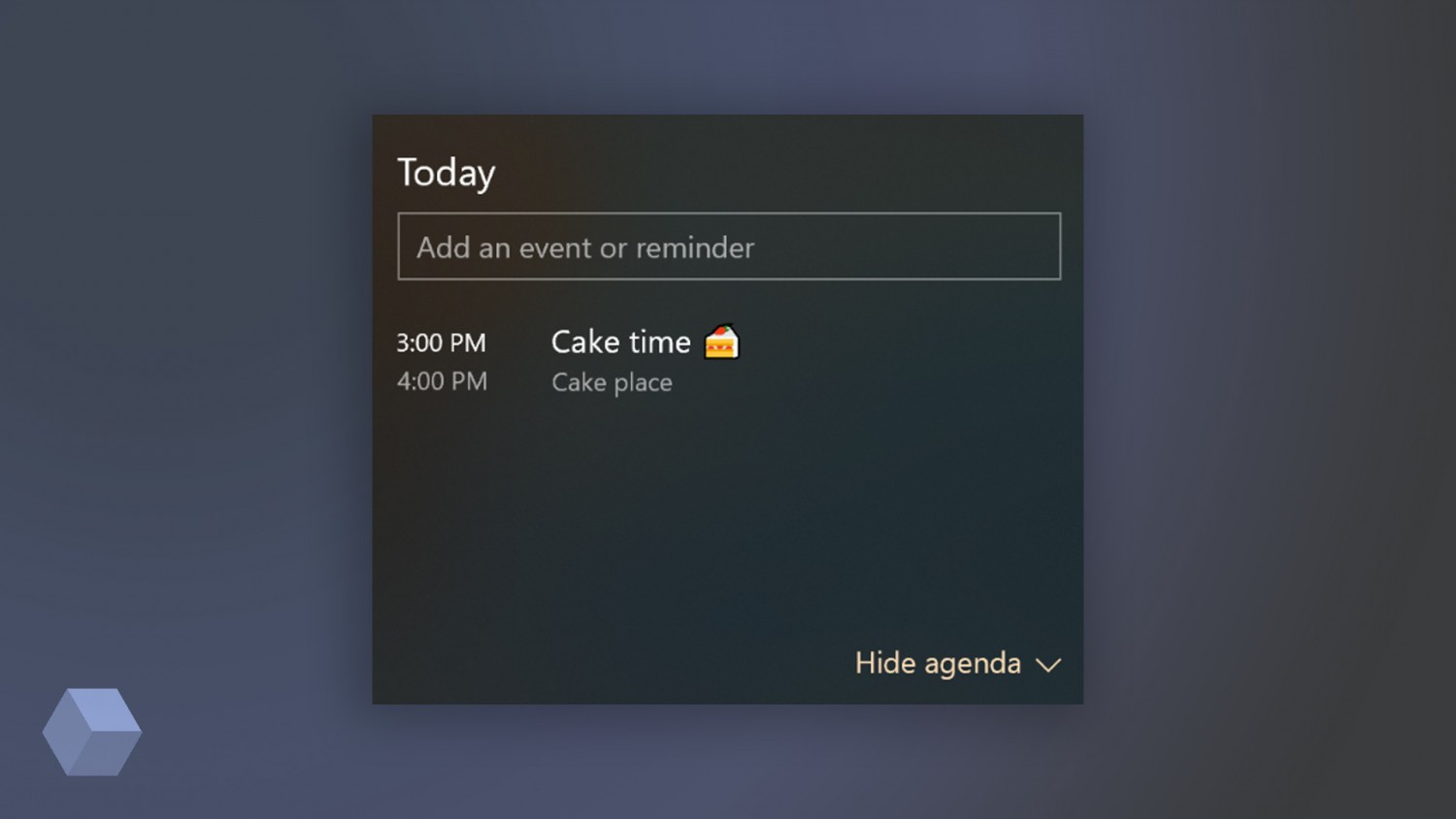 В Windows 10 появился быстрый способ добавить новые события и напоминания в календаре