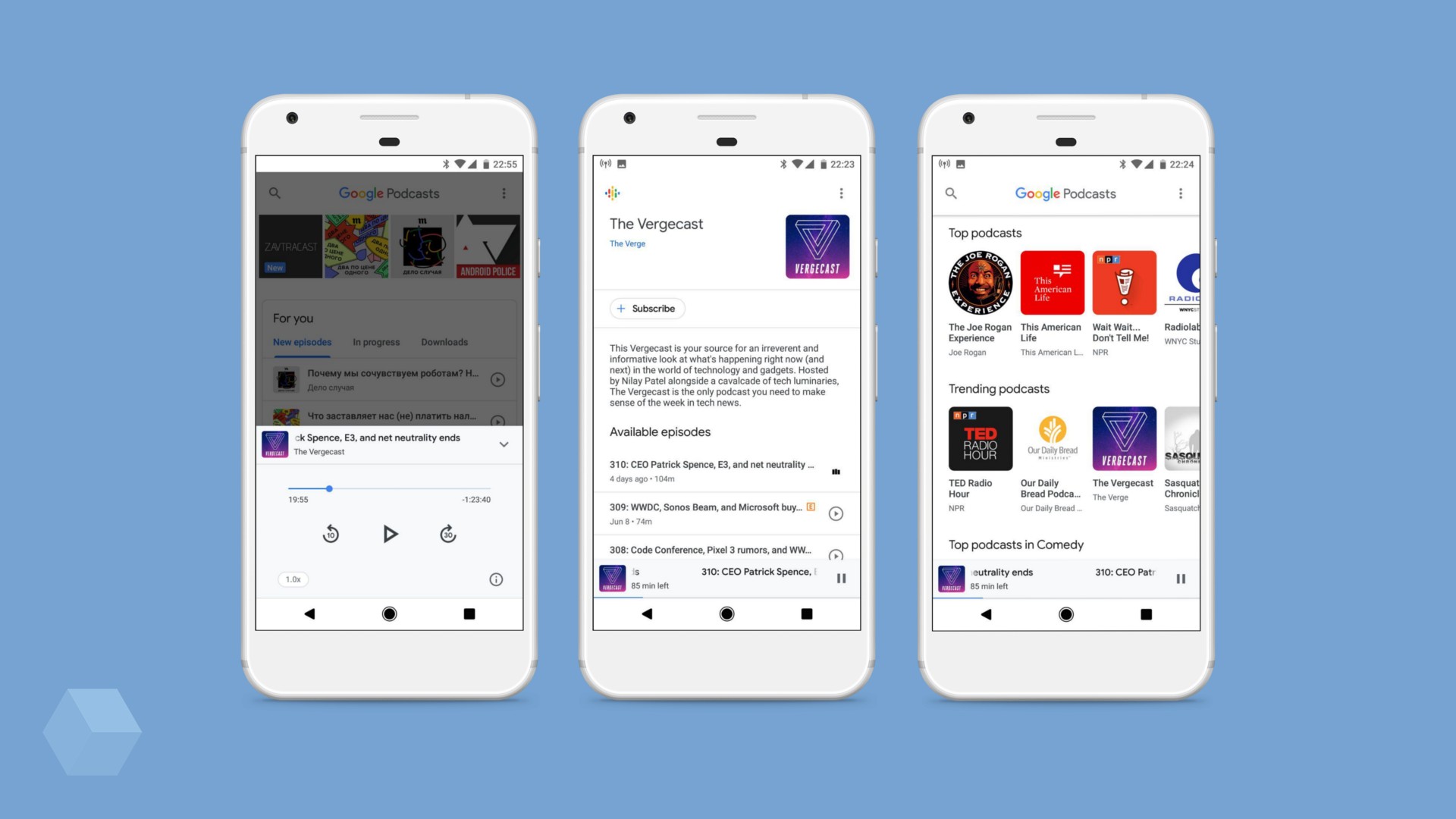 Приложение Google Podcasts появилось в Play Маркете