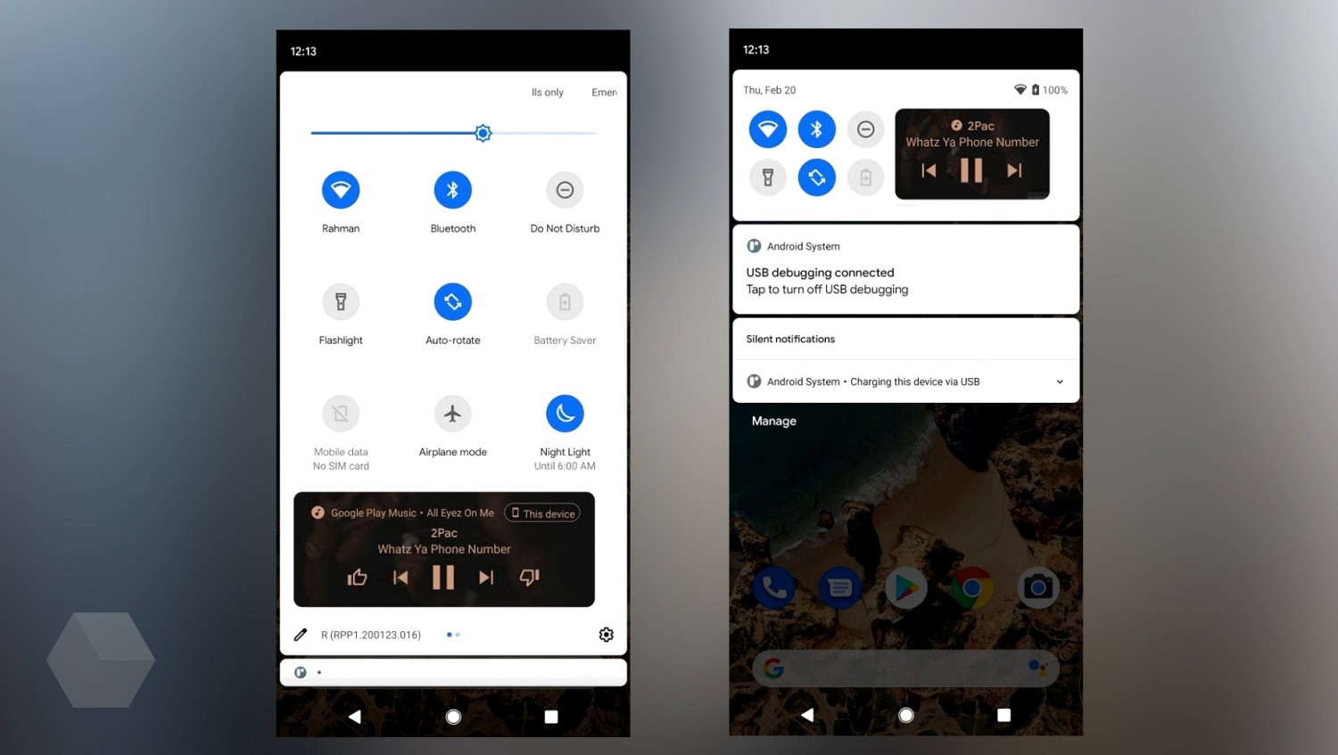 Google тестирует для Android 11 функцию смещения музыкального плеера в панель быстрых настроек