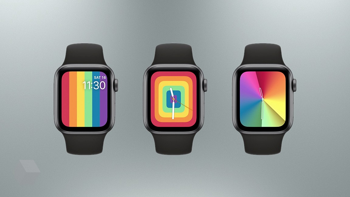 В Apple Watch появятся три новых радужных циферблата