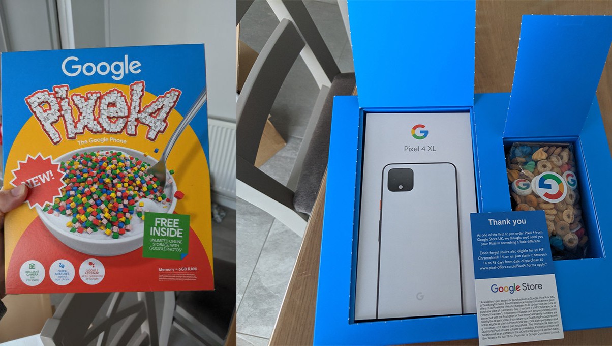 Первые британские покупатели получили Google Pixel 4 в «коробке с хлопьями»