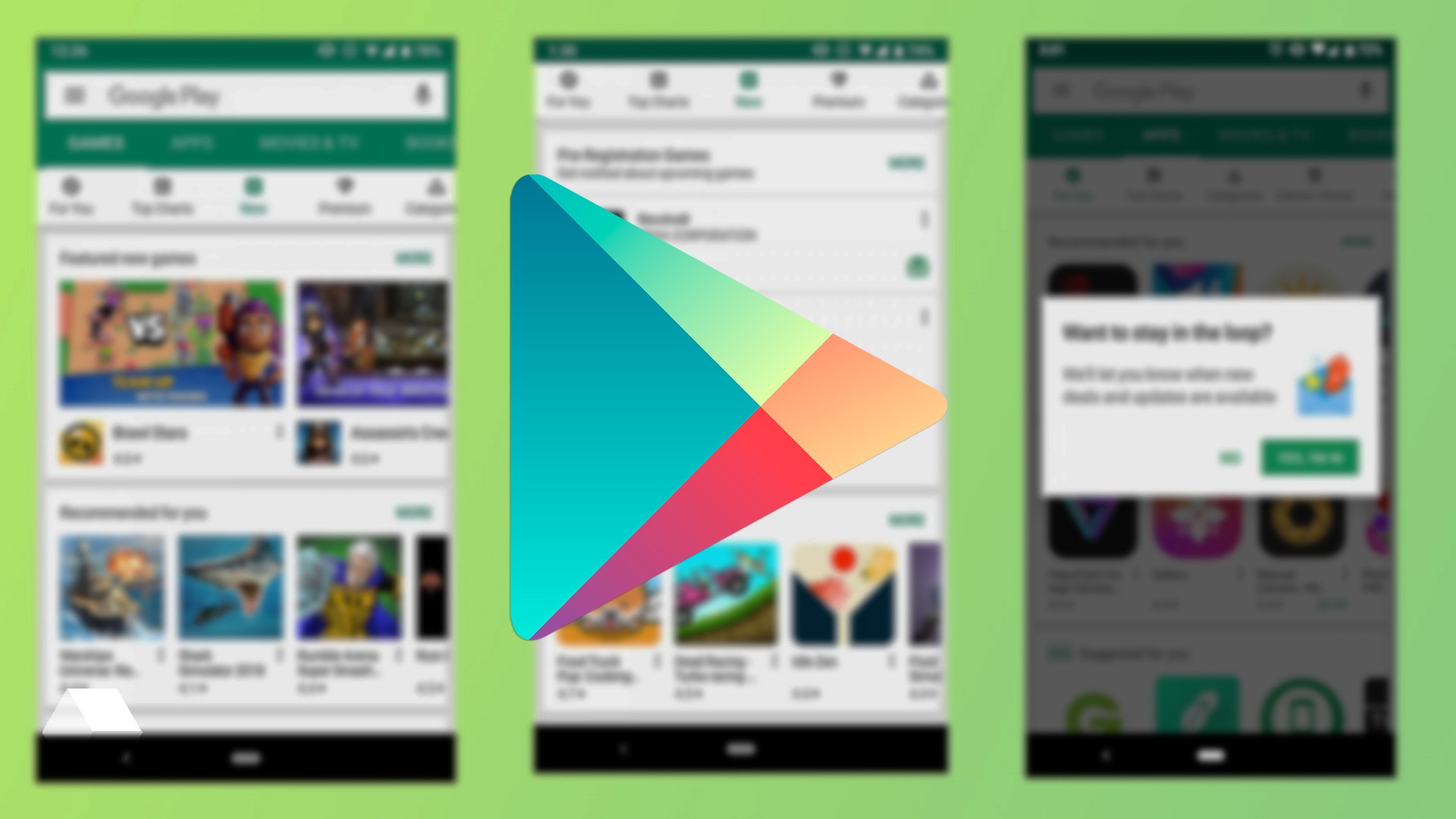 Google Play тестирует уведомления об акциях и новые игровые категории