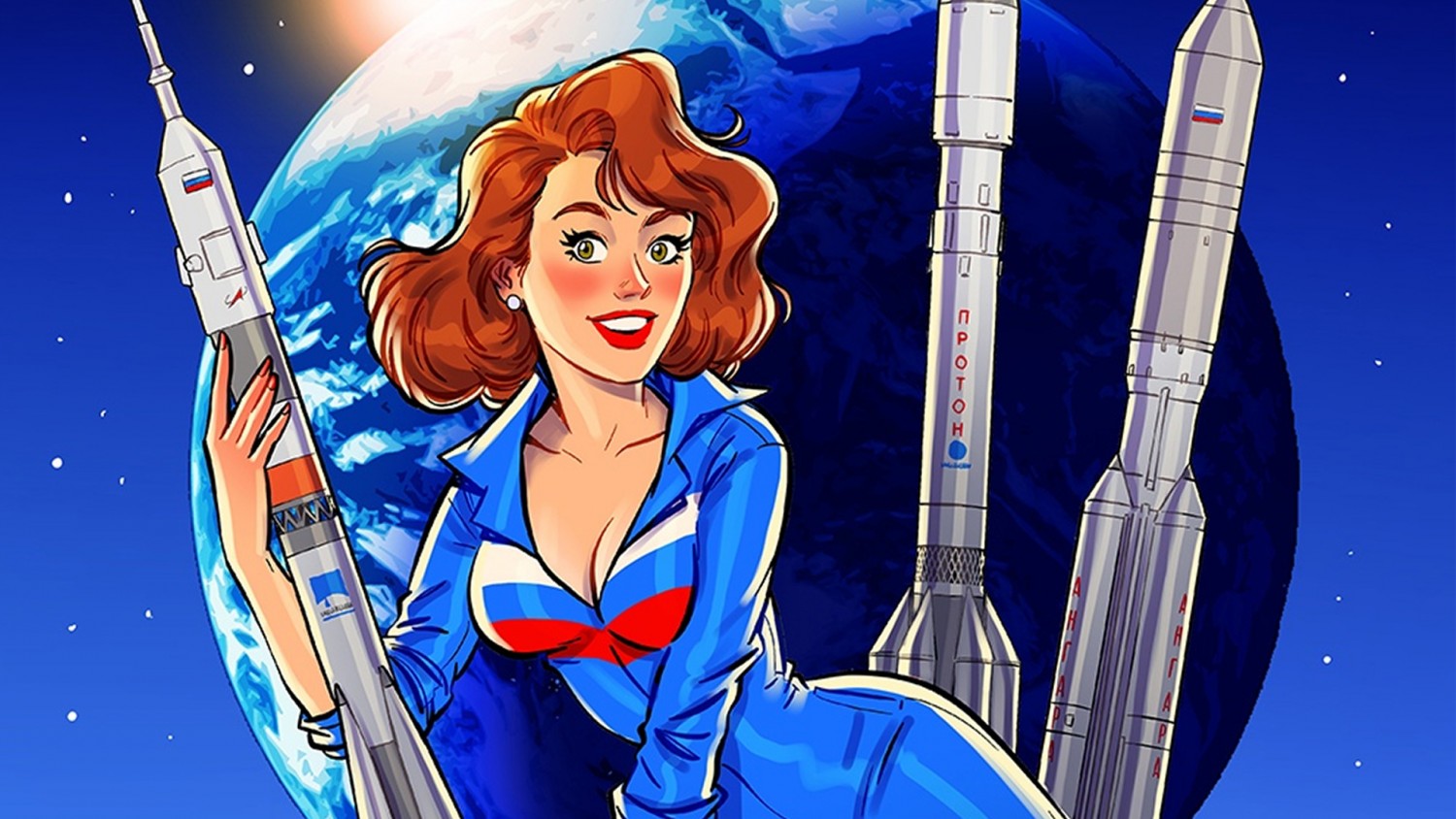 «Роскосмос» выпустил календарь в стиле пин-ап с девушками-космонавтами