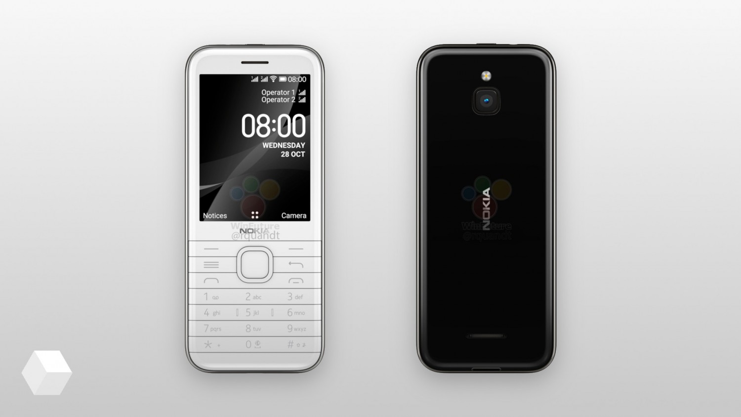 Рендеры и параметры Nokia 8000 4G: фичерфон с «премиальным дизайном»