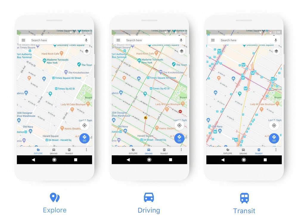 Google Карты упростят навигацию