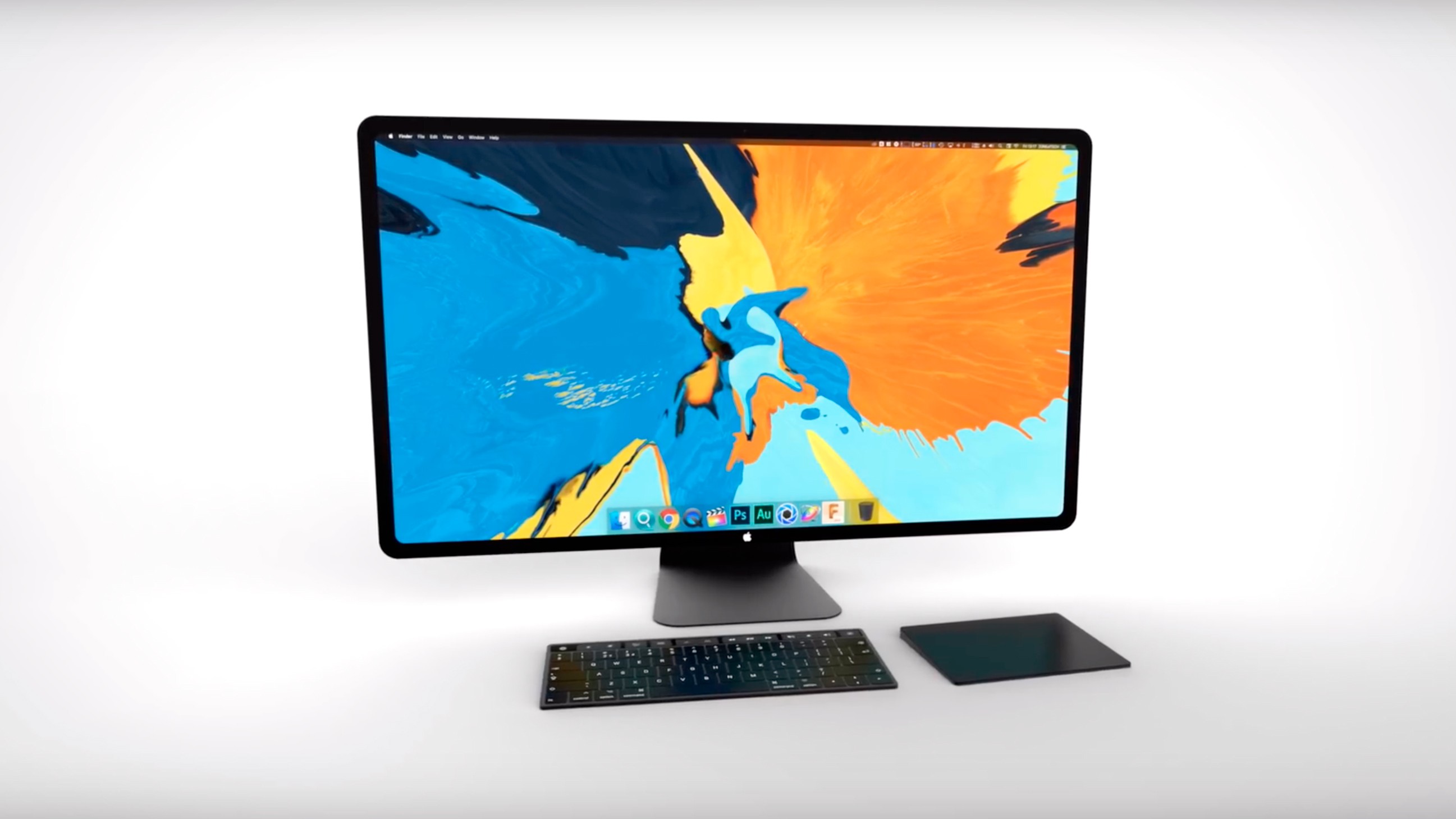 Концепт Apple iMac (2019) — большой iPad Pro и клавиатура с Touch Bar