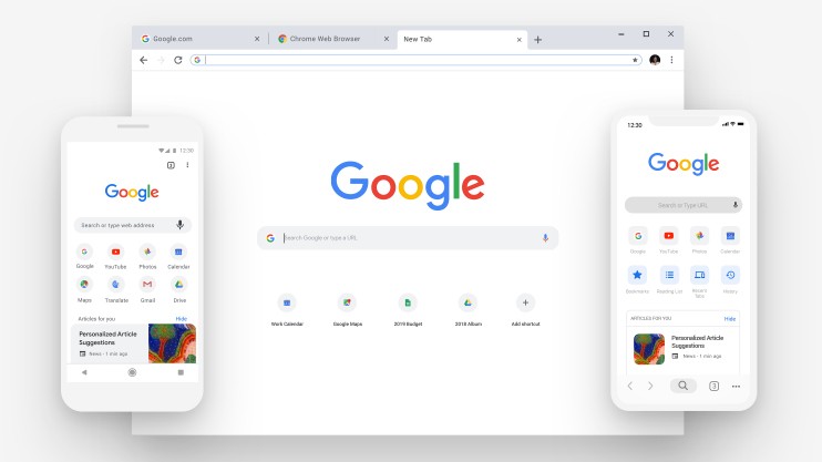 Google Chrome получил новый дизайн