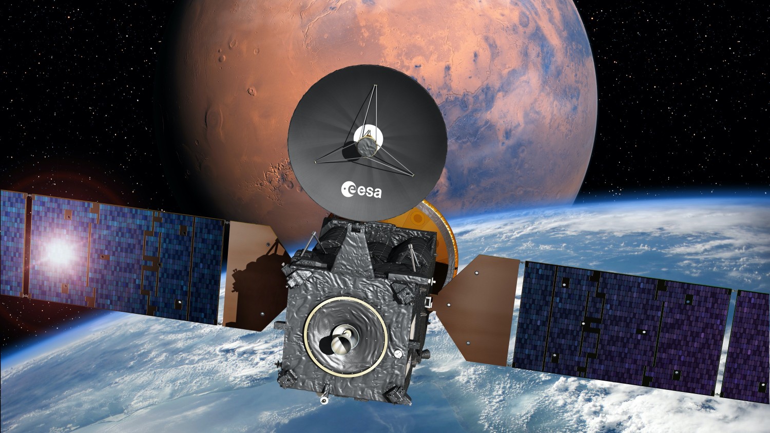«Роскосмос» опубликовал снимок марсианского кратера