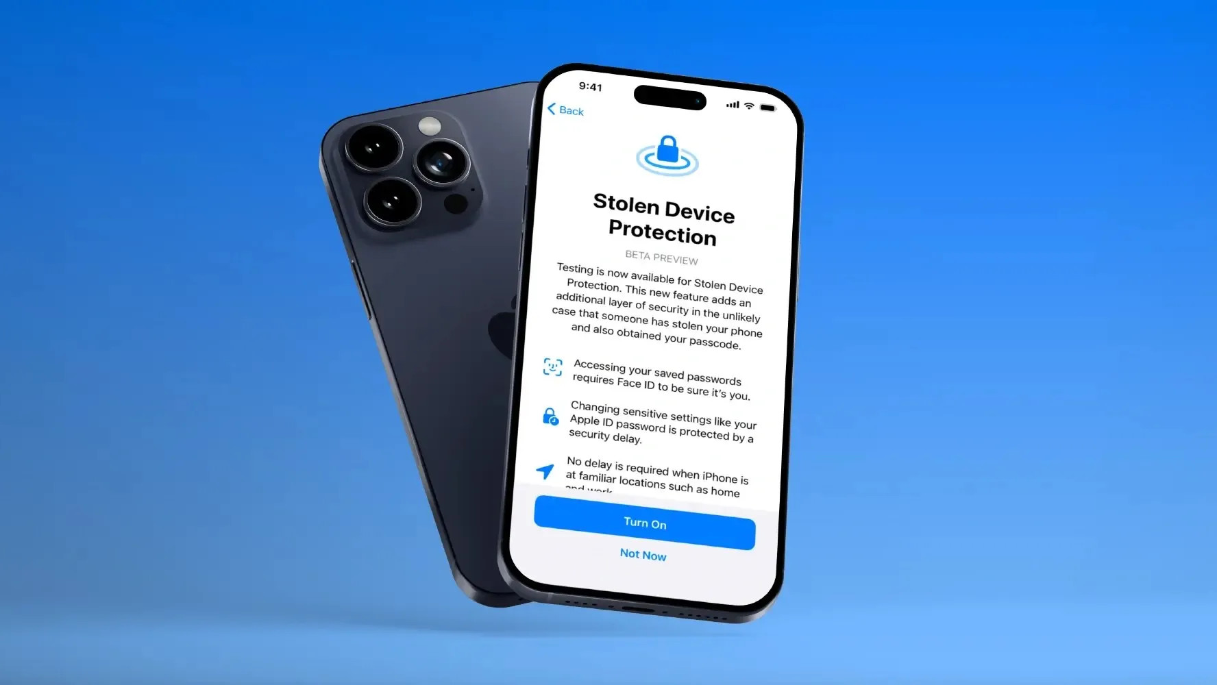 В бете iOS появилась функция Stolen Device Protection — защита данных при краже iPhone и пароля от него