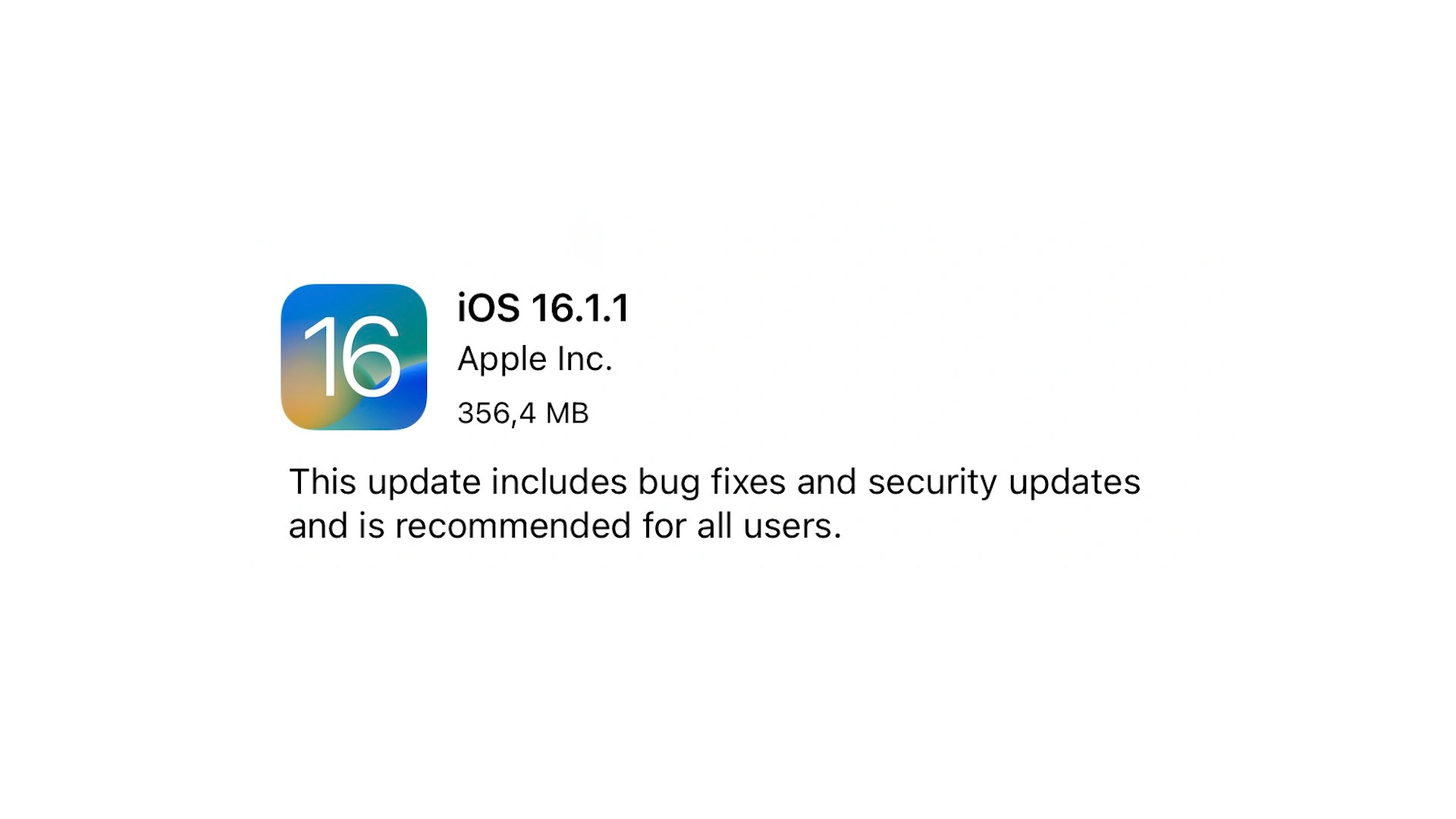 Apple выпустила iOS 16.1.1, iPadOS 16.1.1 и macOS 13.0.1