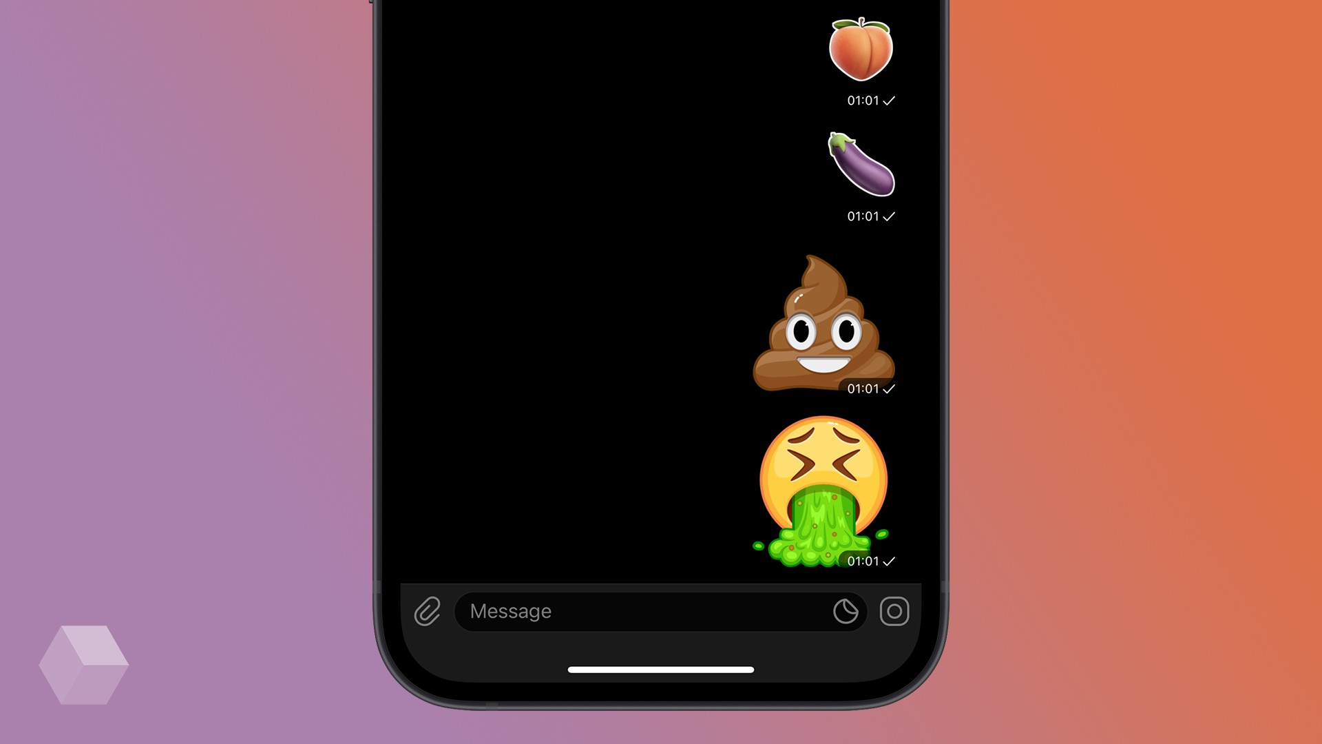 В Telegram удалили анимацию у эмодзи баклажана и персика