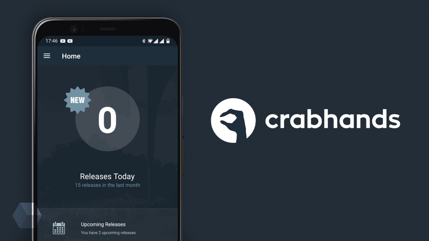 Crabhands — приложение для оповещения о новых музыкальных релизах