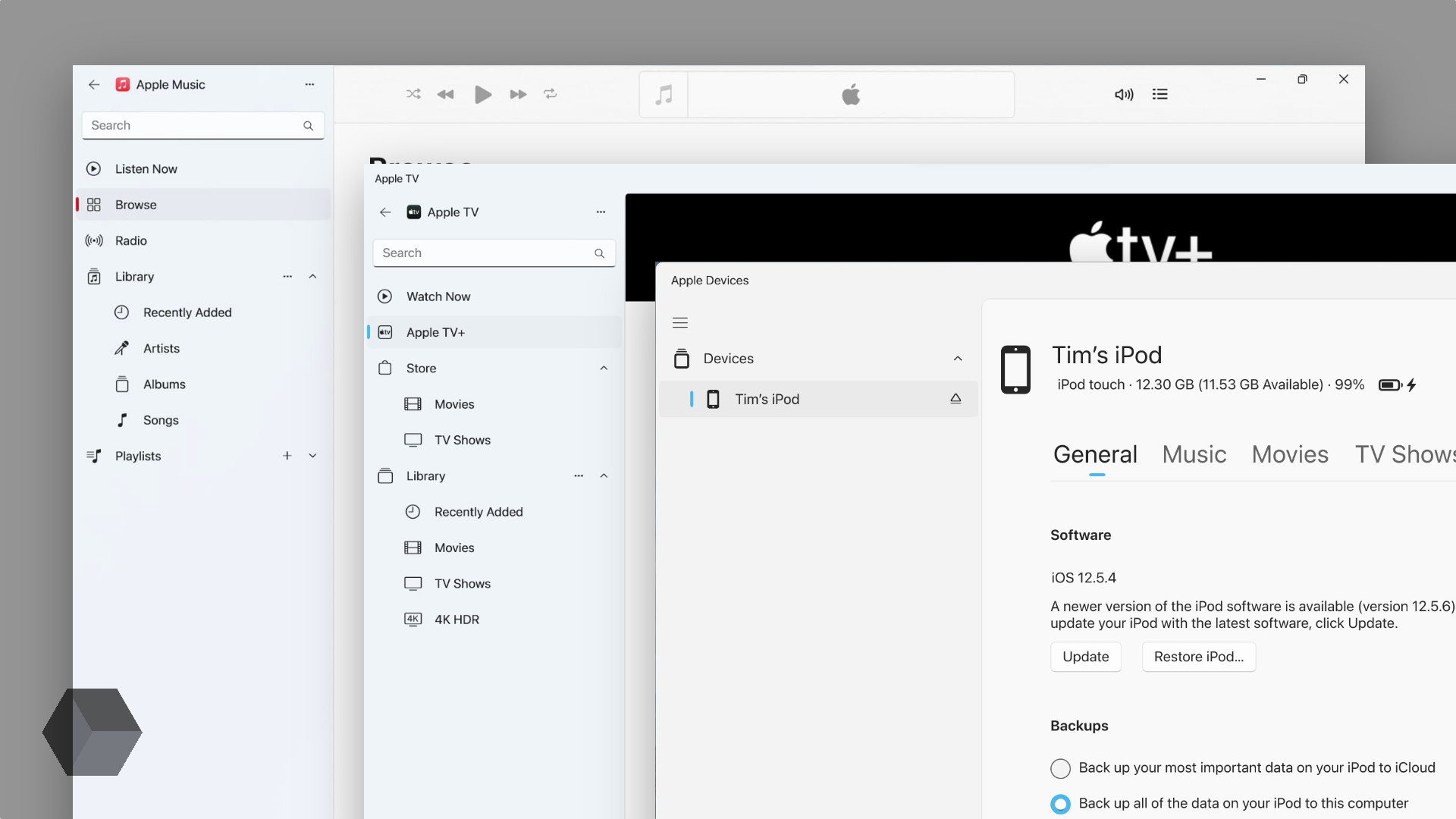 Apple выпустила бета-версии приложений Apple Music и Apple TV для Windows