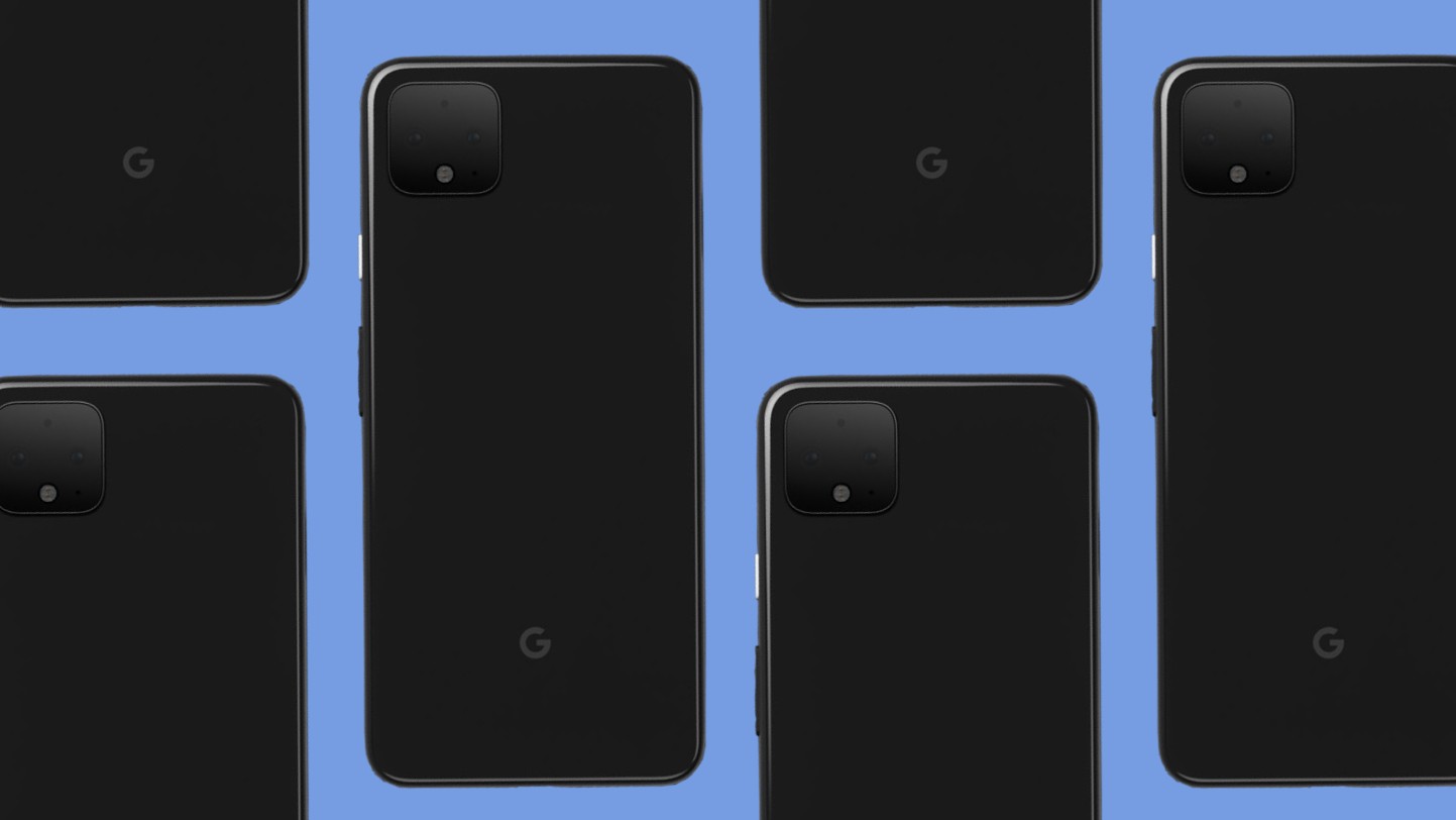 Официальные рендеры Google Pixel 4 и воссозданная из них заставка