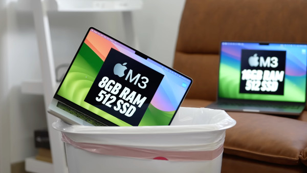 MacBook Pro M3 с 8 ГБ ОЗУ заметно проигрывает версии с 16 ГБ в реальных задачах