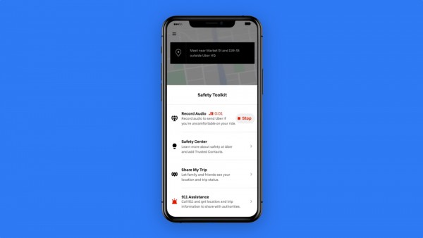 Uber тестирует в США функцию аудиозаписи поездки через смартфоны водителя и пассажира