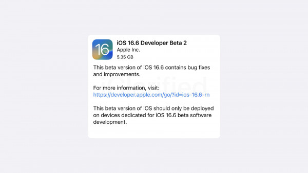 Apple выпустила вторые бета-версии iOS 16.6, iPadOS 16.6 и macOS 13.5
