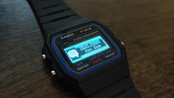 Энтузиаст разрабатывает модификацию часов Casio F-91W с умными функциями