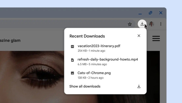 Десктопный Google Chrome избавился от панели загрузок в пользу компактного интерфейса