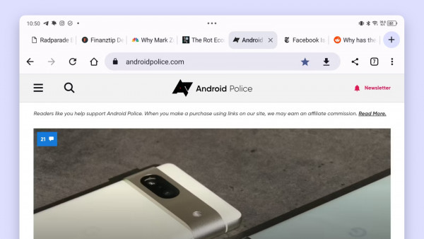 Google готовит редизайн вкладок в планшетной версии Chrome