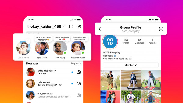 Instagram* представил функцию заметок и групповые профили