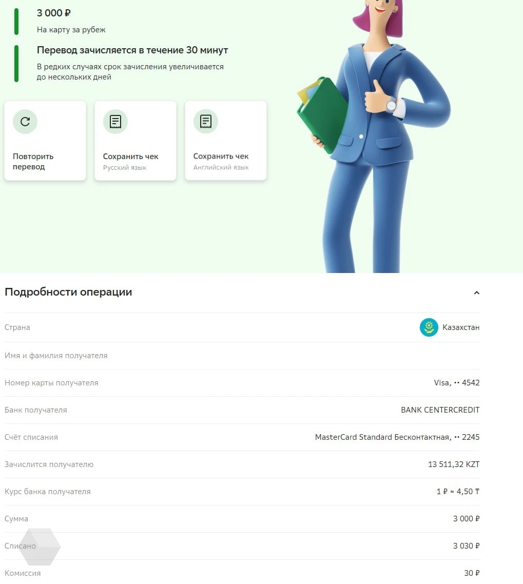 как перевести деньги с visa на сбербанк