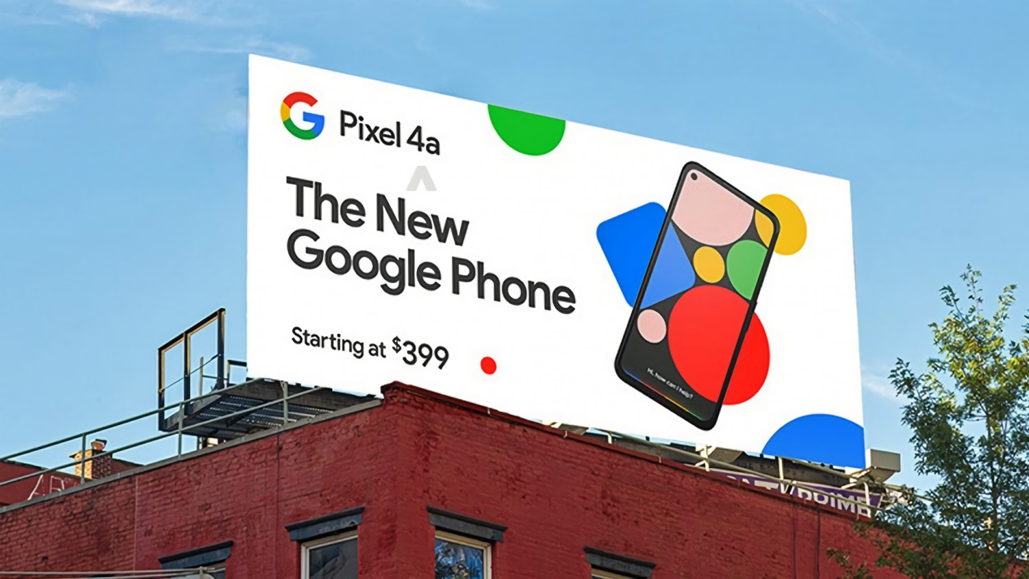 Evleaks опубликовал фото баннеров с рекламой смартфона Google Pixel 4a